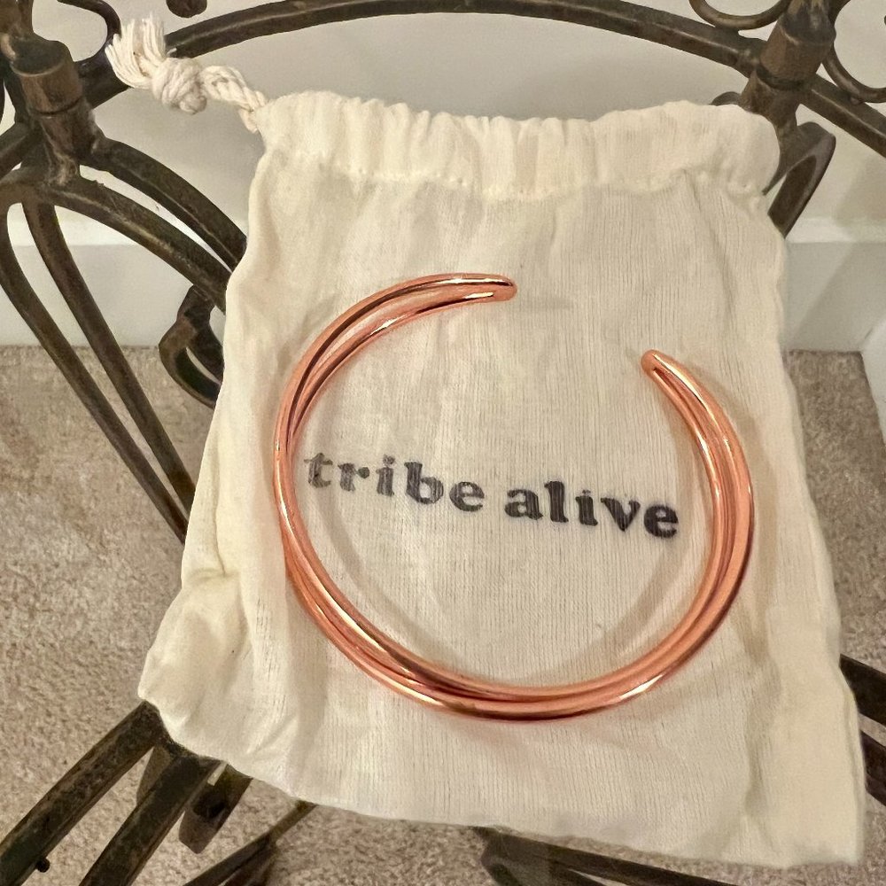 Tribe Alive Criss-Cross Cuff Bracelet - Rose Gold {NWOT}
